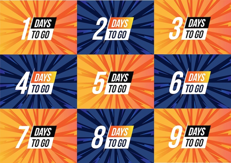 Vector collection of countdown banner sale reminder