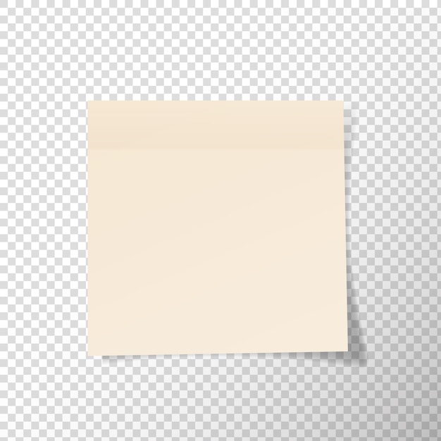 Collection of cream note papers or post stickers or post notes with curled corner ready for your message on transparent background vector design