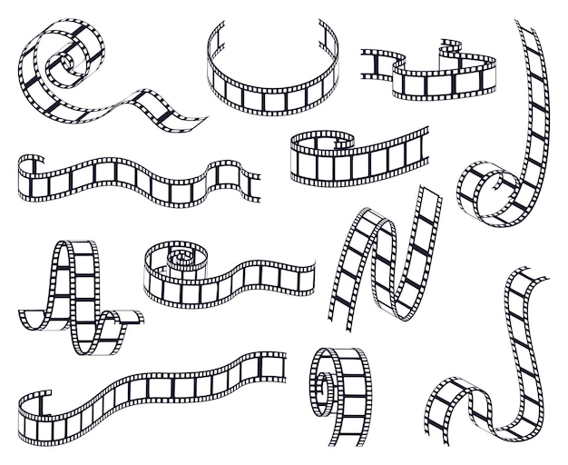 Collection of curved film strip