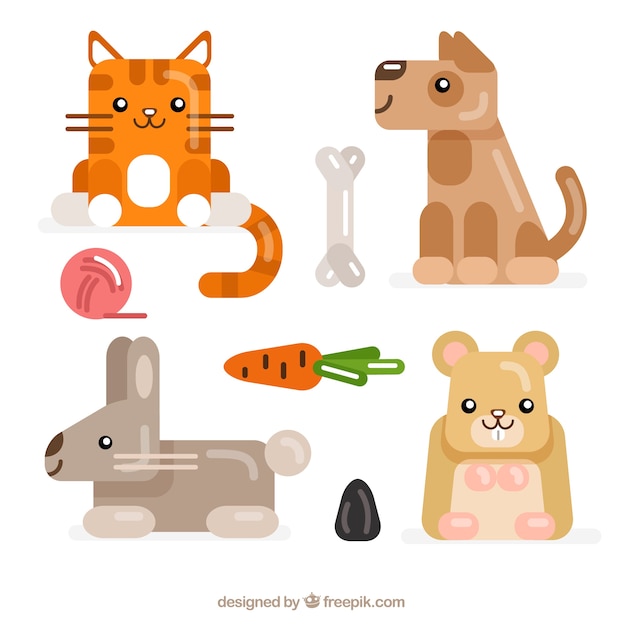 Collection of cute animals