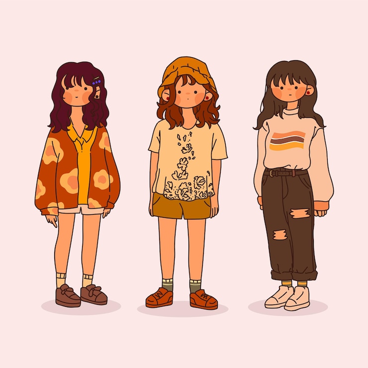 Vector ピンクで隔離のかわいい女の子のコレクション