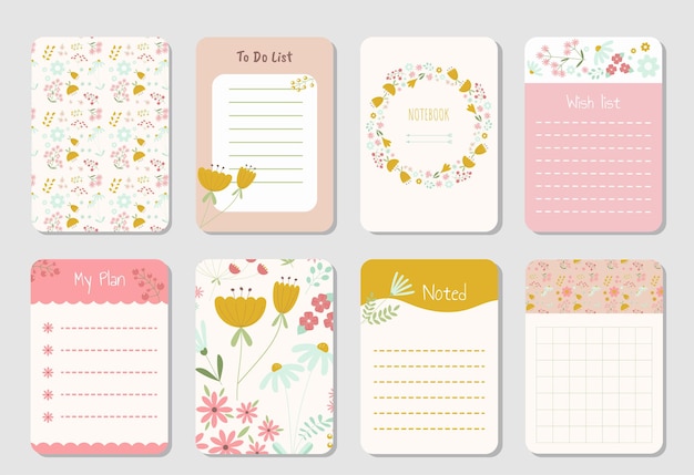 Collection of cute note paper