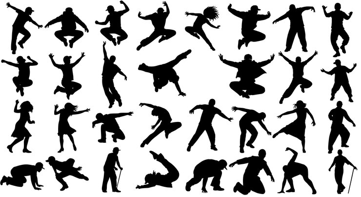 ダンスのシルエットのコレクション