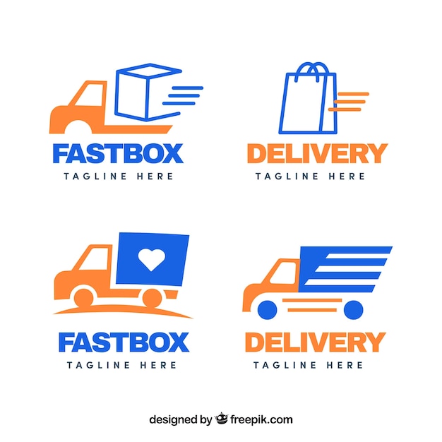 Collection of delivery logo templates