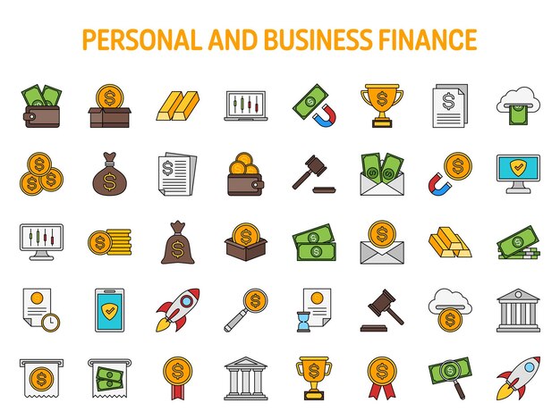 Collection of design elements for Personal and Business Finance