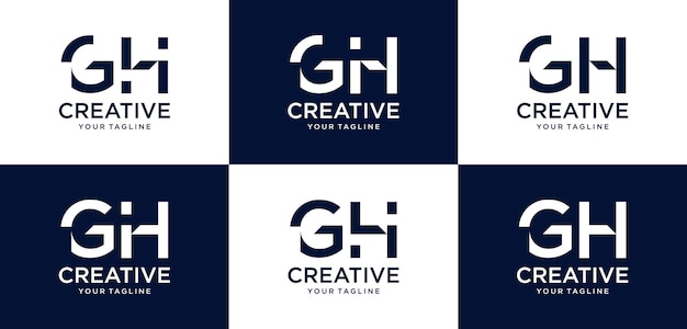 A collection of design inspiration for the letters G and H