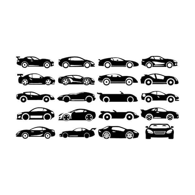 a collection of different cars with the word v4 on the top