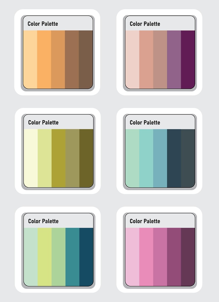 Vector a collection of different colors of color are shown.
