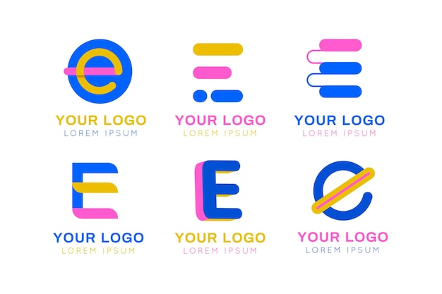 Collection of different e logos