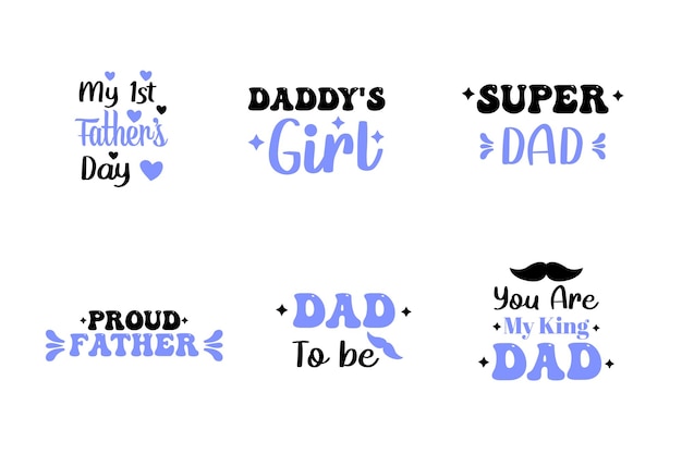 A collection of different fonts for dads and dads