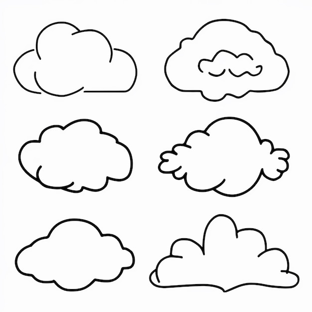 a collection of different images of clouds and clouds