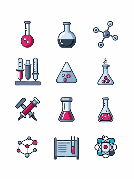 a collection of different items including a set of science science science science science science science science science science science science science science science icons
