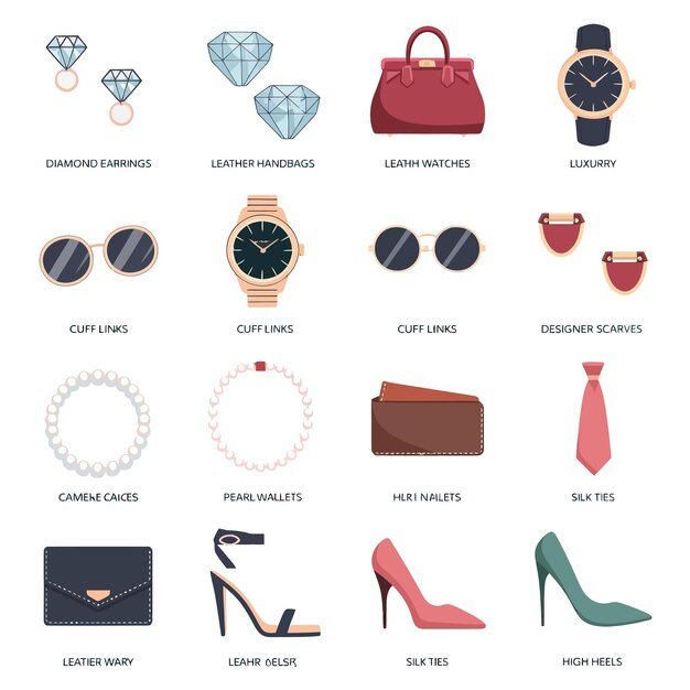 a collection of different items including a watch watch and jewelry
