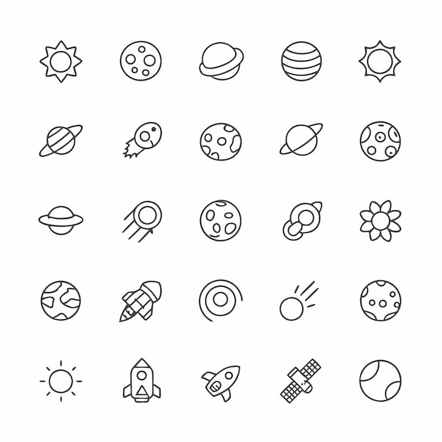 a collection of different objects including the sun the sun and the sun