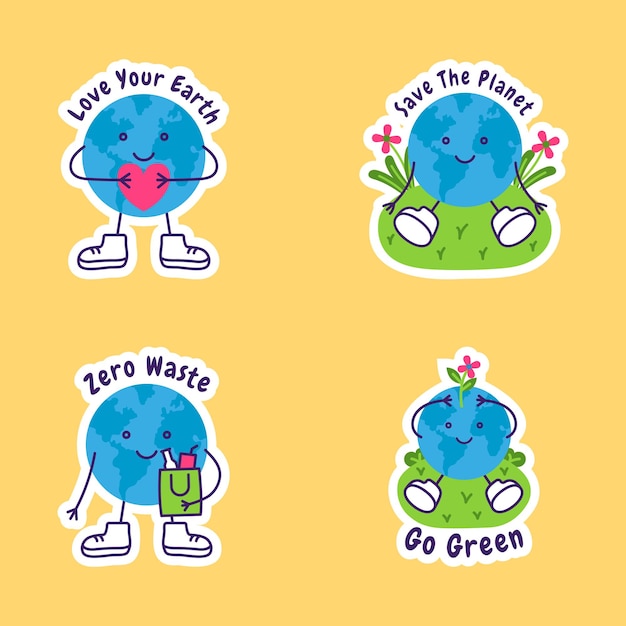 Collection of Earth Day Stickers