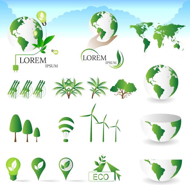 Collection Of Ecology Icons 