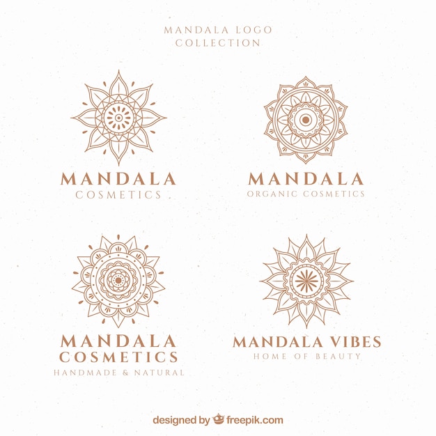 Collezione di loghi eleganti mandalas