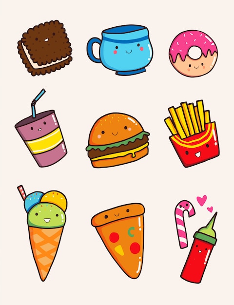 Vector collection of fastfood