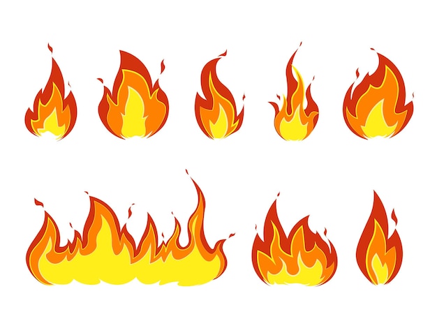 Collection of fire icons