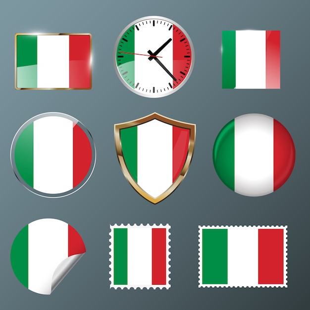 Collection flag Italy