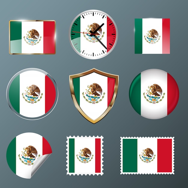 Collection flag mexico