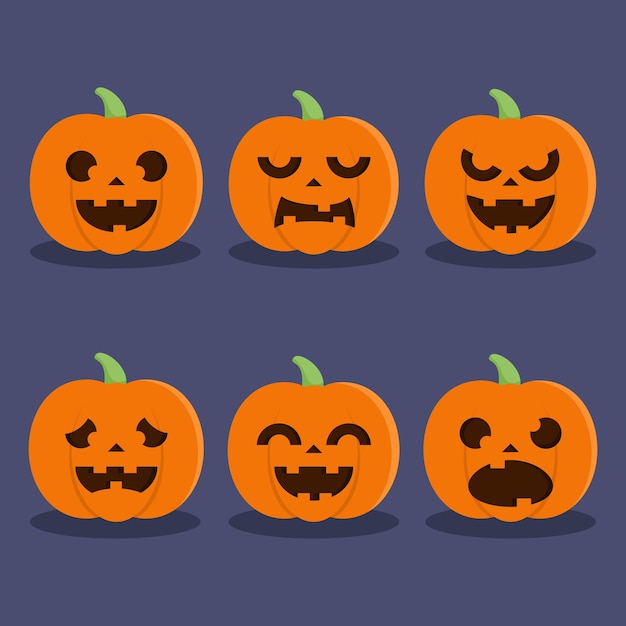 Collection Of Flat Pumkin Character