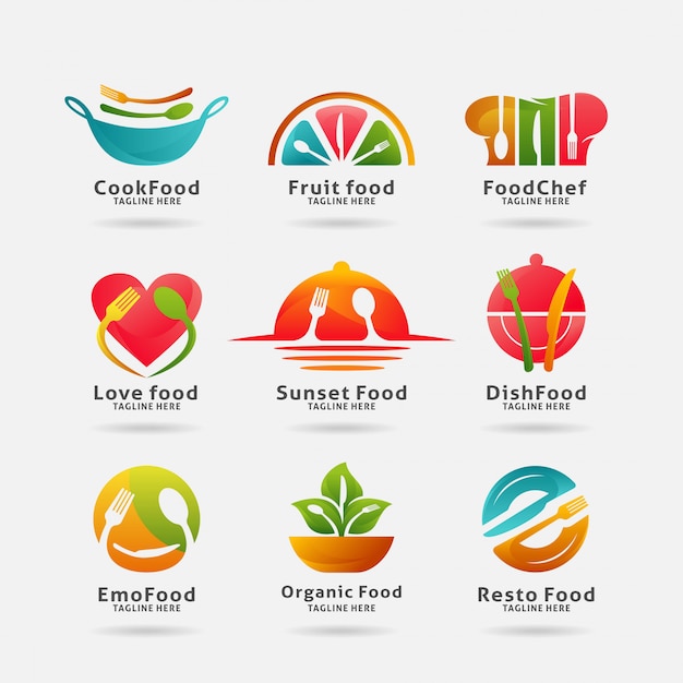 Collection of Food and restaurant logo