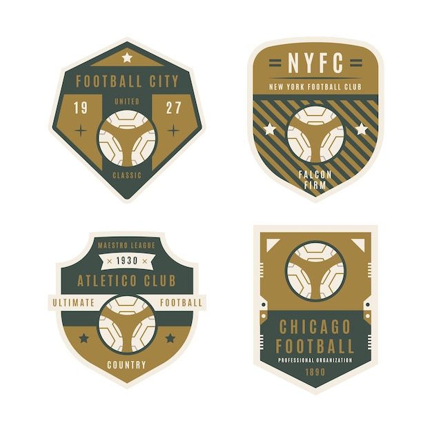 Vector collection of football badge