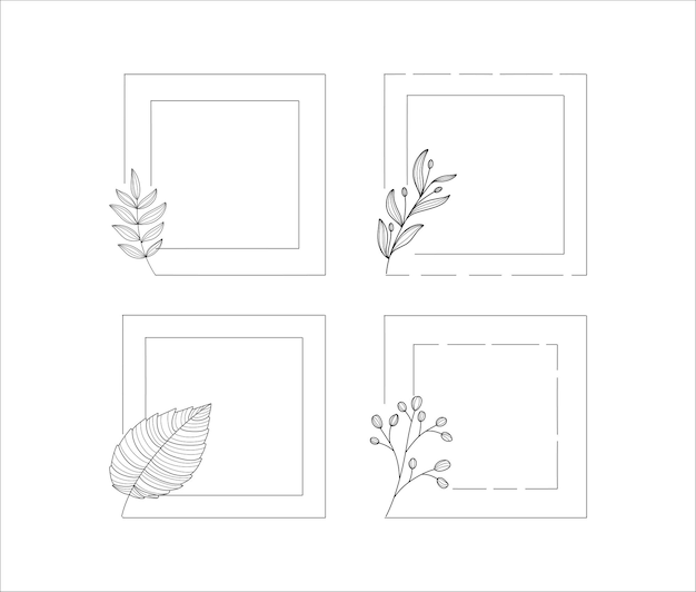 Collection of Frame Border Leaves