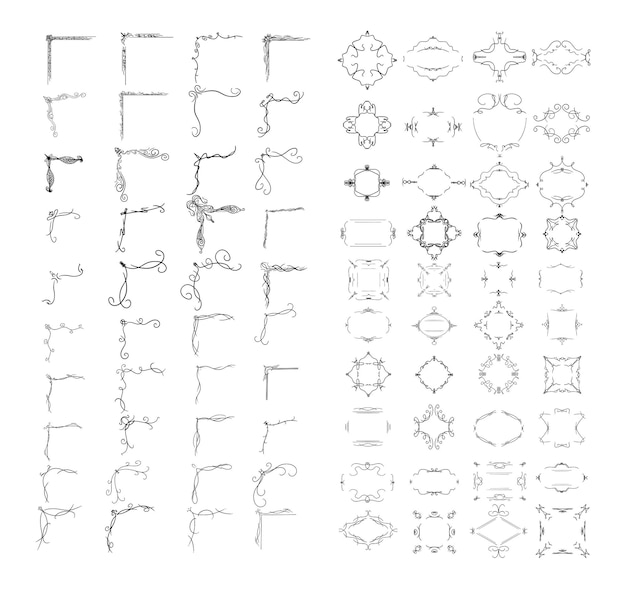 Collection of frames with patterns