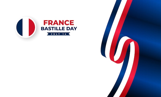 Collection of france independence day design banner France independence day with wavy flag vector