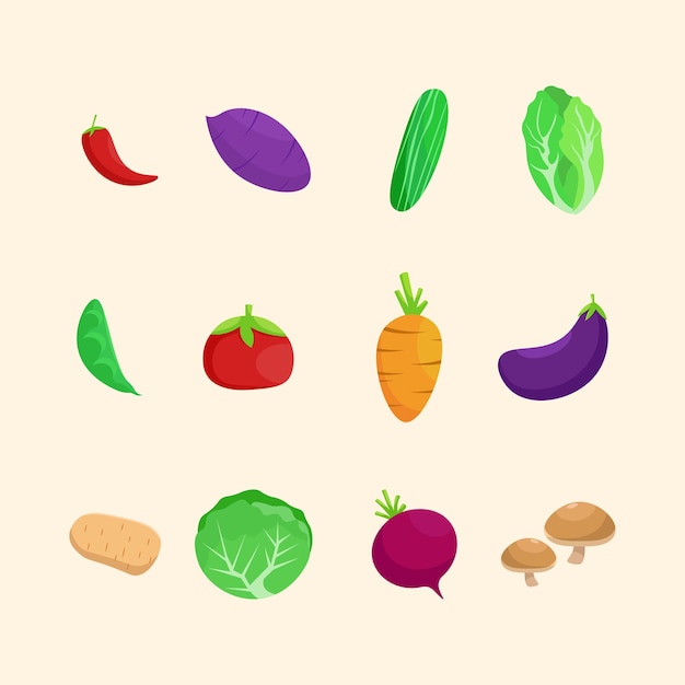 сбор свежих и полезных фруктов и овощей