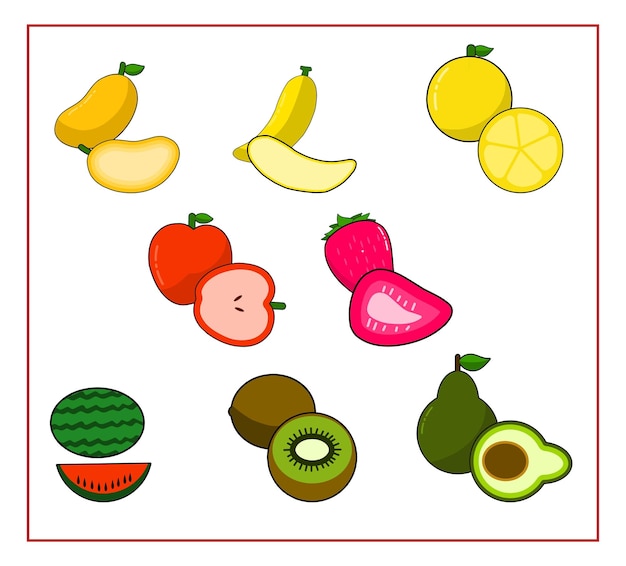 Collection of Fruit drawing