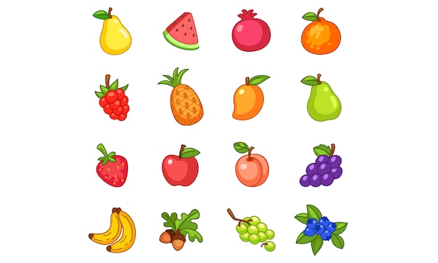 Vector collection of fruits