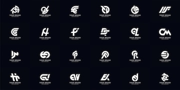 Premium Vector | Collection full set abstract combine letter a - z ...