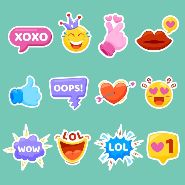 Collection of funny lol stickers