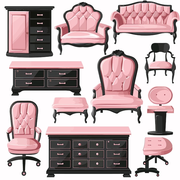 Pink dresser chair shop