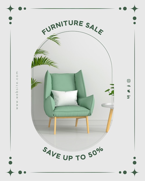 Collection of furniture sale template