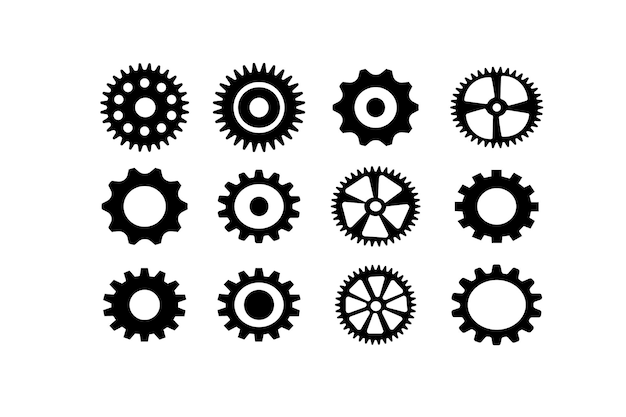 a collection of gears and gears with the words gears and gears