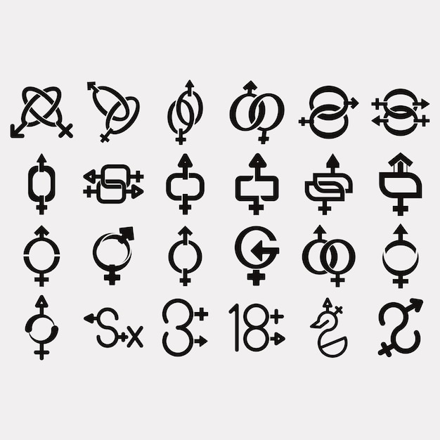 Vector collection of gender logos