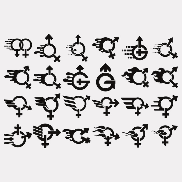 collection of gender logos