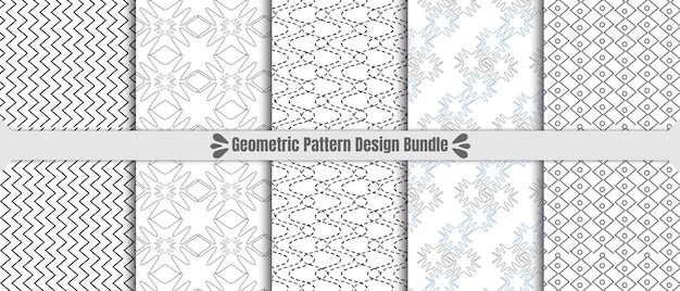 Collection of geometric backgrounds for fabric textile wrapping cover web etc 5 eps design for