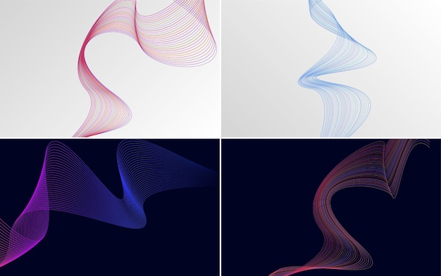 collection of geometric minimal lines pattern set