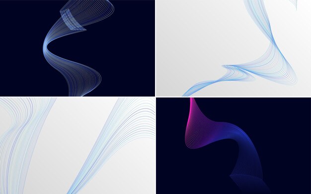 collection of geometric minimal lines pattern set