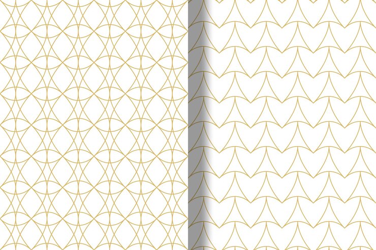 Vector collection of geometric seamless patterns simple design