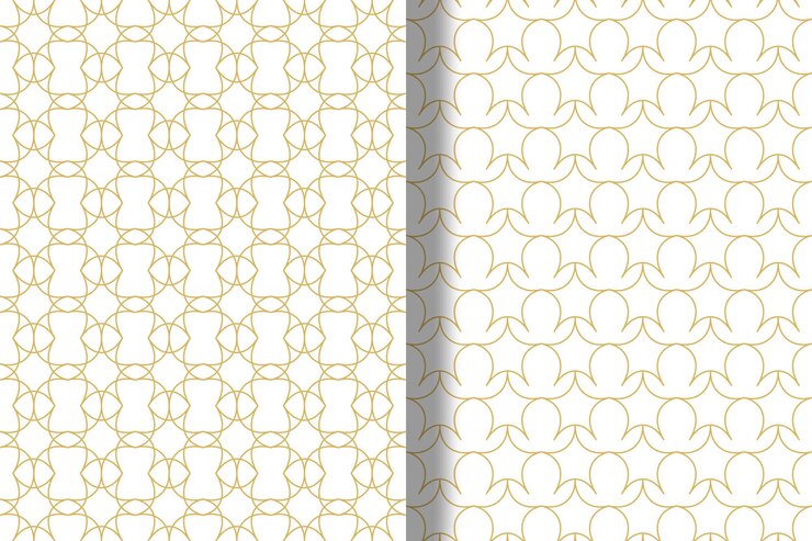 Vector collection of geometric seamless patterns simple design