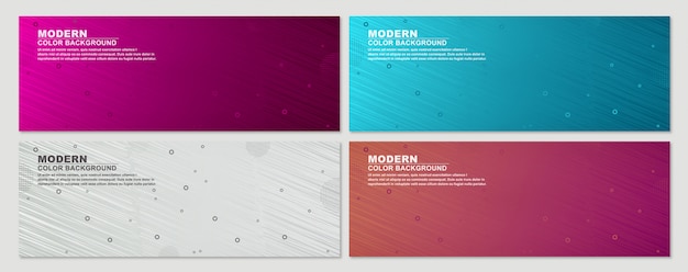 Collection of geometric set banner background