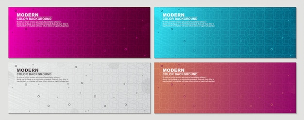 Collection of geometric set banner background