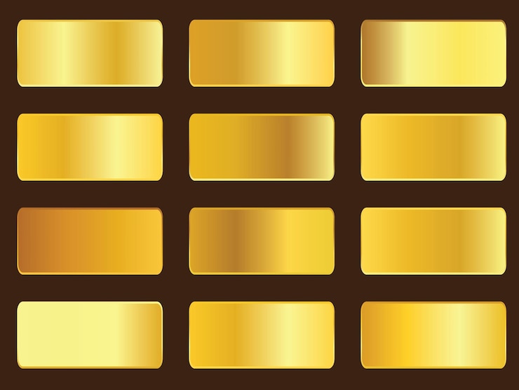A Collection of Gold gradient design