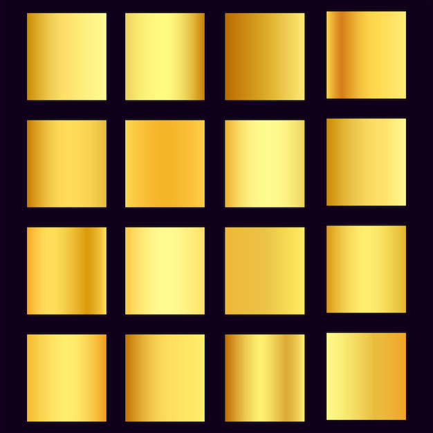 Collection of golden gradient blocks